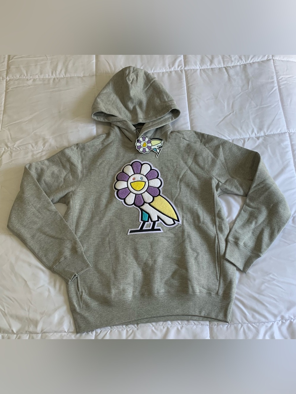 New Takashi Murakami x OVO Surplus Flower Owl Hoodie Unisex Size L